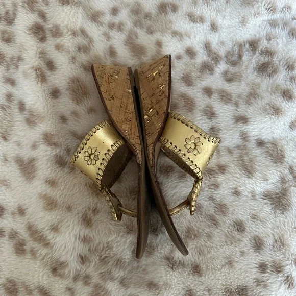 Jack Rogers Metallic Gold Sandals - Picture 3 of 4